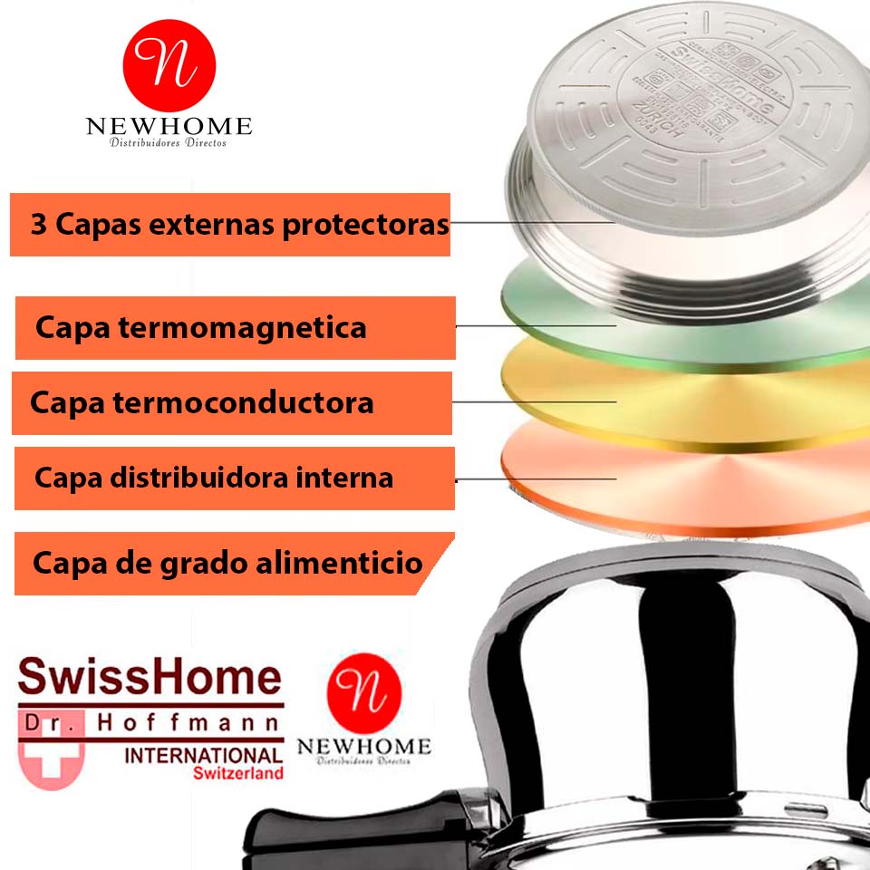 OLLA EXPRESS de 5.5 LITROS EN ACERO INOXIDABLE QUIRÚRGICO + OBSEQUIOS DE LUJO.