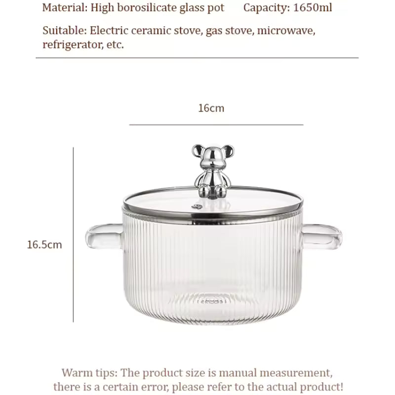 Olla de Vidrio 1.5 Litros