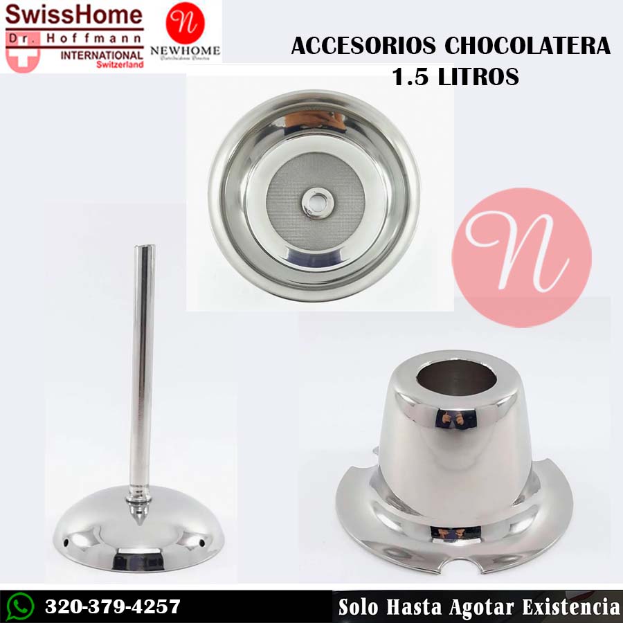 Chocolatera de 1.5 Litros Swisshome EN ACERO INOXIDABLE QUIRÚRGICO