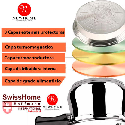OLLA EXPRESS de 5.5 LITROS  EN ACERO INOXIDABLE QUIRÚRGICO + OBSEQUIOS DE LUJO.